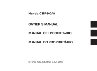 Honda CBF500A - Owners manual 2005-2